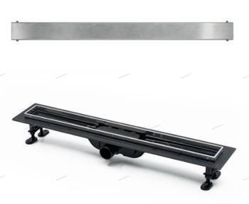 Водоотводящий желоб SP10-900 из пластика, с порогами из нержавеющей стали, 900 мм - Профессиональное сантехническое и инженерное оборудования для систем отопления, водоснабжения, холодоснабжения, газоснабжения. Умные технологии, Екатеринбург