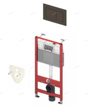 КОМПЛЕКТ ДЛЯ УСТАНОВКИ ПОДВЕСНОГО УНИТАЗА - ЧЁРНАЯ МАТОВАЯ ПАНЕЛЬ СМЫВА - Профессиональное сантехническое и инженерное оборудования для систем отопления, водоснабжения, холодоснабжения, газоснабжения. Умные технологии, Екатеринбург