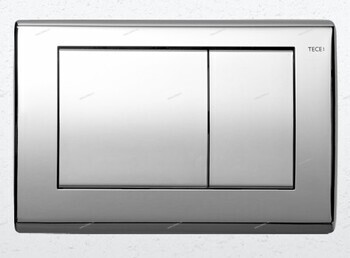 TECEplanus, панель смыва с двумя клавишами. Хром Глянцевый - Профессиональное сантехническое и инженерное оборудования для систем отопления, водоснабжения, холодоснабжения, газоснабжения. Умные технологии, Екатеринбург