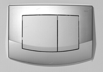 TECEambia, панель смыва с двумя клавишами. Микс: рамка - хром глянцевый, клавиши - хром матовый. - Профессиональное сантехническое и инженерное оборудования для систем отопления, водоснабжения, холодоснабжения, газоснабжения. Умные технологии, Екатеринбург