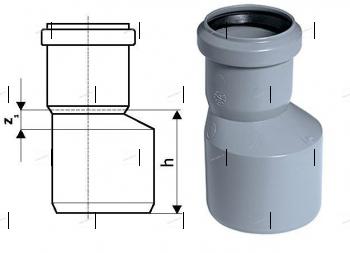 Редукция HTR Ду110/75 Ostendorf - Профессиональное сантехническое и инженерное оборудования для систем отопления, водоснабжения, холодоснабжения, газоснабжения. Умные технологии, Екатеринбург