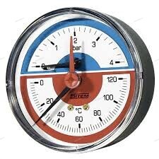 Термоманометр аксиальный TIAP80, 4bar, 120C, 1/2" Sitem - Профессиональное сантехническое и инженерное оборудования для систем отопления, водоснабжения, холодоснабжения, газоснабжения. Умные технологии, Екатеринбург