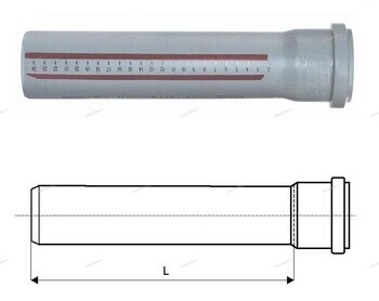Труба канализационная HTEM Ду75 х 1000 Ostendorf - Профессиональное сантехническое и инженерное оборудования для систем отопления, водоснабжения, холодоснабжения, газоснабжения. Умные технологии, Екатеринбург