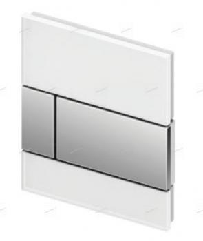 TECEsquare Urinal, панель смыва для писсуара стеклянная. Стекло Белое, Клавиша Нержавеющая сталь. Сатин. С покрытием против отпечатков пальцев. - Профессиональное сантехническое и инженерное оборудования для систем отопления, водоснабжения, холодоснабжения, газоснабжения. Умные технологии, Екатеринбург