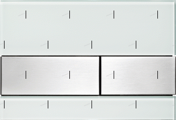 TECEsquare, панель смыва с двумя клавишами стеклянная. Зеленое стекло, клавиши - нержавеющая сталь. - Профессиональное сантехническое и инженерное оборудования для систем отопления, водоснабжения, холодоснабжения, газоснабжения. Умные технологии, Екатеринбург