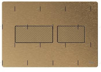Стальная панель смыва унитаза TECEsolid с текстурированной поверхностью для системы двойного смыва, латунь с текстурой ромбы - Профессиональное сантехническое и инженерное оборудования для систем отопления, водоснабжения, холодоснабжения, газоснабжения. Умные технологии, Екатеринбург