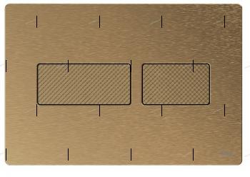 Стальная панель смыва унитаза TECEsolid с текстурированной поверхностью для системы двойного смыва, бронза с текстурой ромбы - Профессиональное сантехническое и инженерное оборудования для систем отопления, водоснабжения, холодоснабжения, газоснабжения. Умные технологии, Екатеринбург