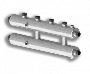 Гидравлический коллектор универсальный Север-R-КМ2+1 (сталь 09Г2С) - Профессиональное сантехническое и инженерное оборудования для систем отопления, водоснабжения, холодоснабжения, газоснабжения. Умные технологии, Екатеринбург