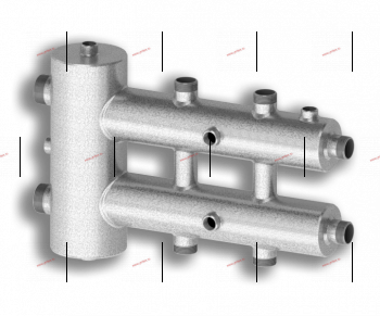 Гидравлический разделитель, совмещенный с коллектором Север-R-М3 (сталь 09Г2С) - Профессиональное сантехническое и инженерное оборудования для систем отопления, водоснабжения, холодоснабжения, газоснабжения. Умные технологии, Екатеринбург