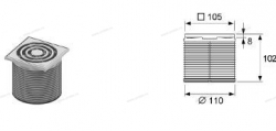 Декоративная решетка 100 мм с монтажным элементом - Профессиональное сантехническое и инженерное оборудования для систем отопления, водоснабжения, холодоснабжения, газоснабжения. Умные технологии, Екатеринбург