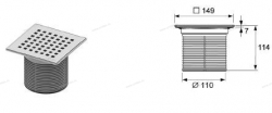 Декоративная решетка "quadratum" 150 мм с монтажным элементом - Профессиональное сантехническое и инженерное оборудования для систем отопления, водоснабжения, холодоснабжения, газоснабжения. Умные технологии, Екатеринбург
