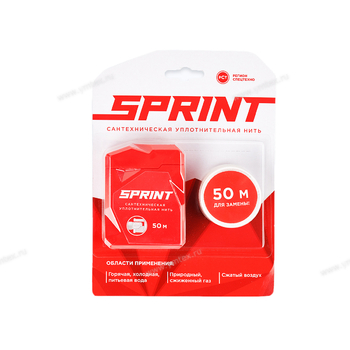 Уплотнительная нить Sprint 50м бокс+50м катушка, блистер - Профессиональное сантехническое и инженерное оборудования для систем отопления, водоснабжения, холодоснабжения, газоснабжения. Умные технологии, Екатеринбург