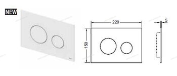 Пластиковая панель смыва унитаза TECEloop 2.0 для системы двойного смыва цвет Хром Глянцевый - Профессиональное сантехническое и инженерное оборудования для систем отопления, водоснабжения, холодоснабжения, газоснабжения. Умные технологии, Екатеринбург