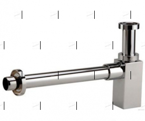 CИФОН КВАДРАТНЫЙ ДИЗАЙНЕРСКИЙ ДЛЯ УМЫВАЛЬНИКА ИЗ ХРОМИРОВАННОЙ ЛАТУНИ, БЕЗ ВЫПУСКА - Профессиональное сантехническое и инженерное оборудования для систем отопления, водоснабжения, холодоснабжения, газоснабжения. Умные технологии, Екатеринбург